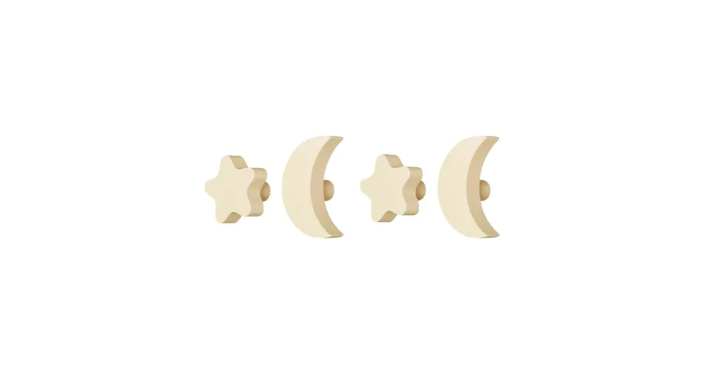 Háčky Stars and Moons hooks Sand - set 4 ks Autentický
