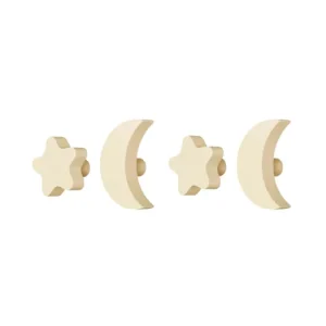 Cenová Bomba Háčiky Stars and Moons hooks Sand - set 4 ks