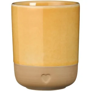 Hrnek bez ucha Heart Yellow 190 ml Super Cena