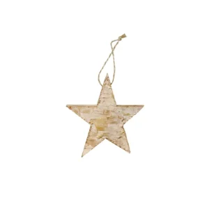Hviezda zo svetlého brezového dreva Nature Nová Kolekce