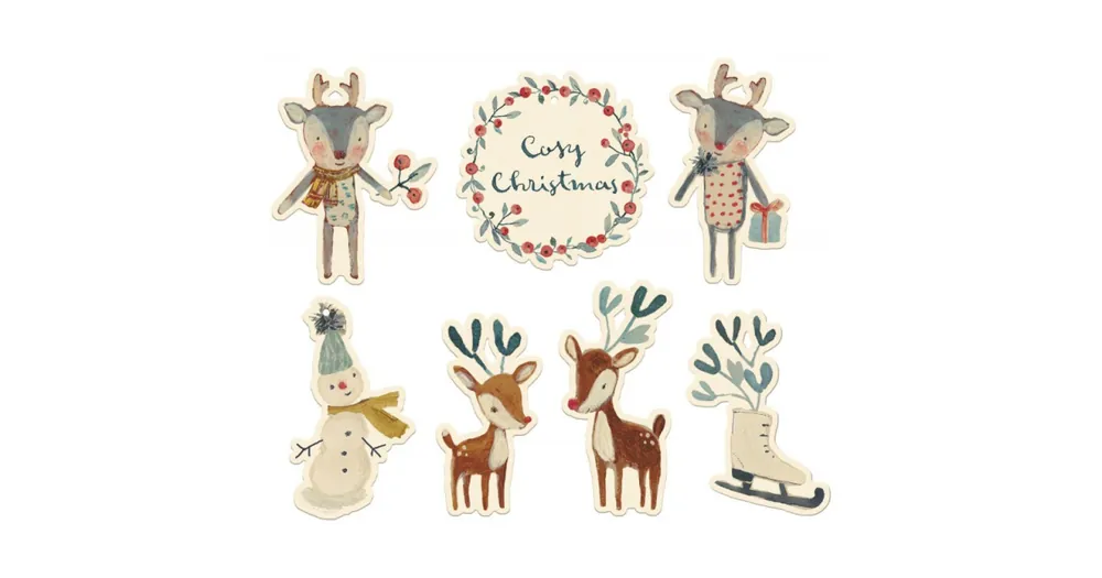 Jmenovky na vánoční dárky Cosy Christmas Off White Sleva