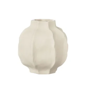Poslední Šance Kameninová váza Floral Natural White 14 cm