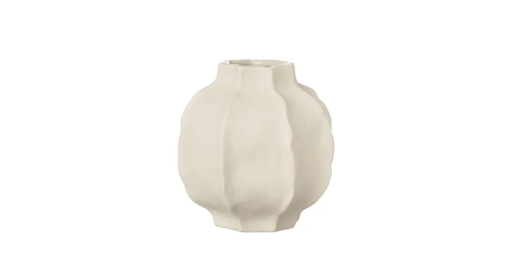 Poslední Šance Kameninová váza Floral Natural White 14 cm