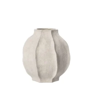 Víkendová Akce Kameninová váza Floral Natural White 18 cm