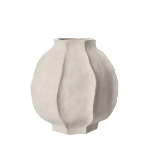 Cenově Výhodný Kameninová váza Floral Natural White 24 cm