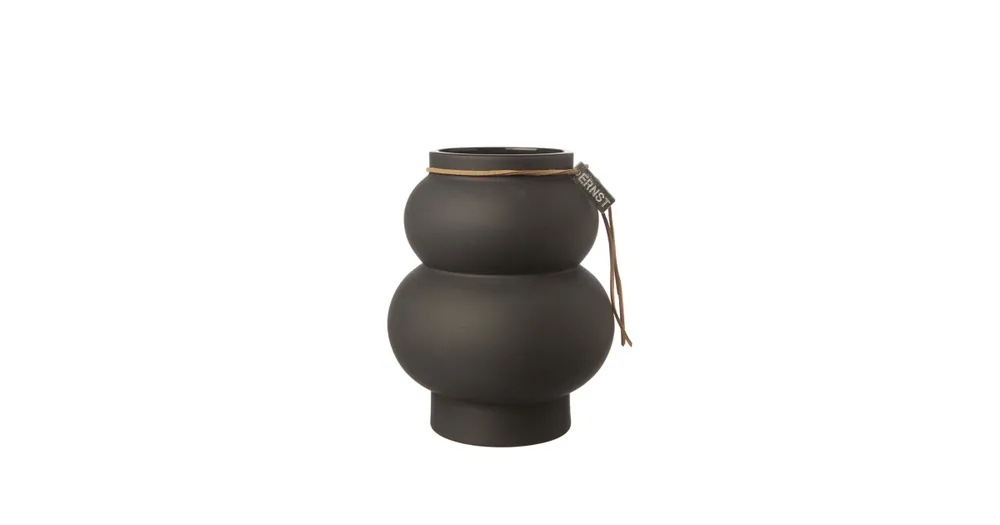 Rychlé Dodání Kameninová váza Stengods Dark Grey 14 cm
