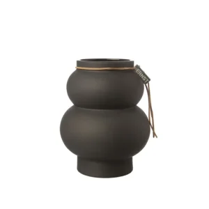 Aktuální Kameninová váza Stengods Dark Grey 14 cm