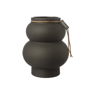 Pouze Dnes Kameninová váza Stengods Dark Grey 21,5 cm