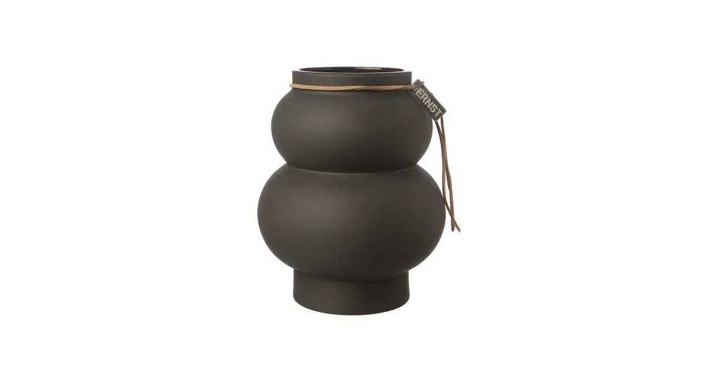 Pouze Dnes Kameninová váza Stengods Dark Grey 21,5 cm
