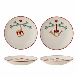 Kameninové talířky Yule Nature - set 2 ks Speciální Cena