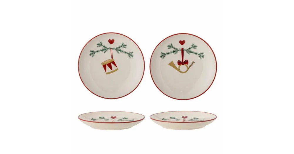 Kameninové talířky Yule Nature - set 2 ks Speciální Cena