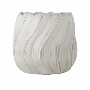 Kameninový květináč Isidora White 20 cm Značkový
