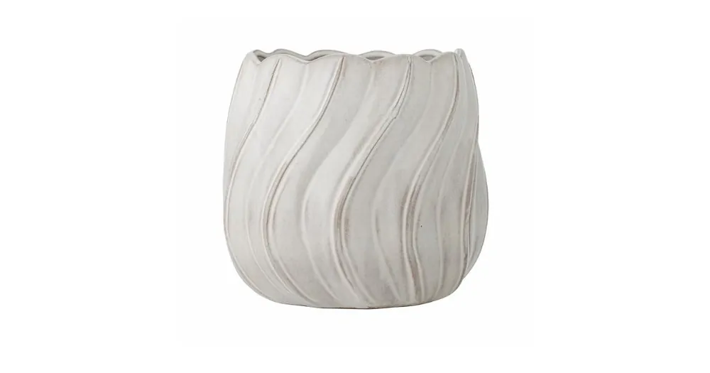Kameninový květináč Isidora White 20 cm Značkový
