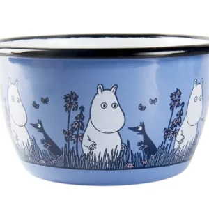 Modrá smaltovaná miska Moomin Friends 3 dl Horká Nabídka