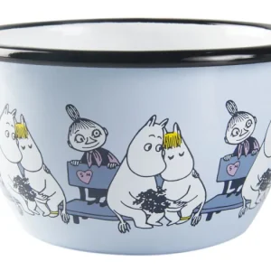 Modrá smaltovaná miska Moomin Friends 6 dl Must-Have