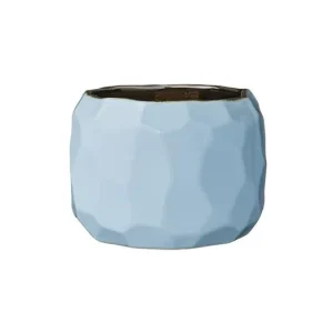 Modrý květináč s geometrickou strukturou BV Koupit Online