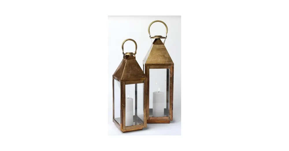 Mosadzný lampáš Raw 40 cm Rychlé Dodání