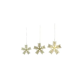 Sleva Mosazné ozdoby Stars Lamet - set 3 ks
