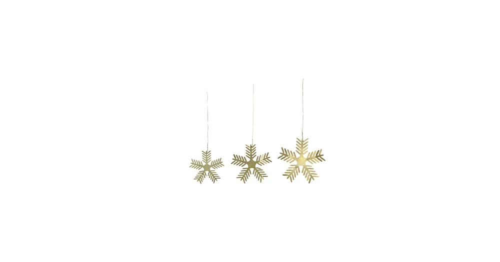 Sleva Mosazné ozdoby Stars Lamet - set 3 ks
