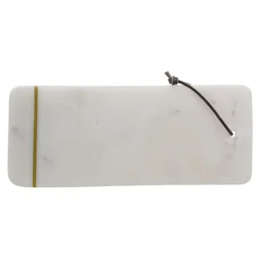 Mramorová servírovacia doska biela 37x15 cm Sleva