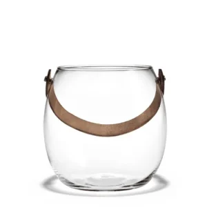 Nádoba s koženým poutkem Design With Light 17 cm Nejlepší Volba