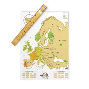 Cenově Výhodný Nástěnná stírací mapa Evropy