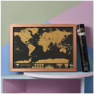 Výhodná Nabídka Nástenná stieracia mapa sveta Deluxe malá