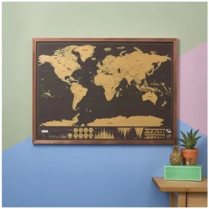 Sleva Nástenná stieracia mapa sveta Deluxe veľká