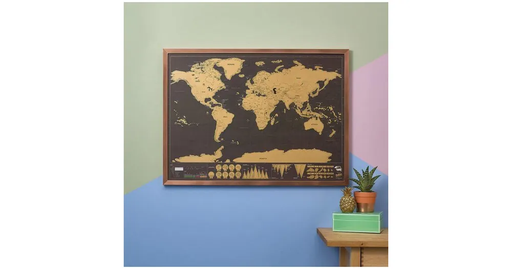 Sleva Nástenná stieracia mapa sveta Deluxe veľká