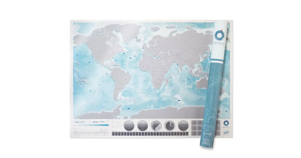Ihned K Objednání Nástěnná stírací mapa světa Ocean edition