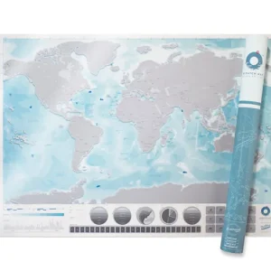 Expresní Doručení Nástenná stieracia mapa sveta Ocean edition