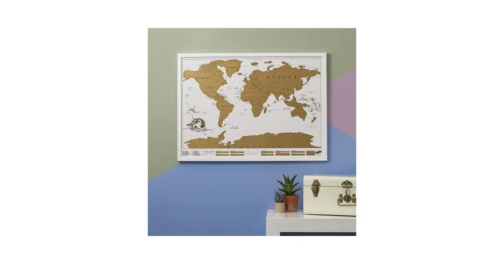 Nástěnná stírací mapa světa Original velká Horká Nabídka