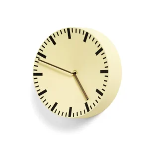Nástěnné hodiny Analog Light Yellow 27 cm Sleva