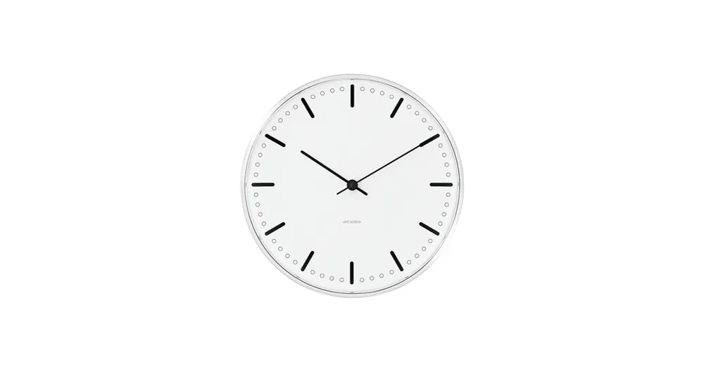 Nástenné hodiny City Hall White 21 cm Akční Nabídka