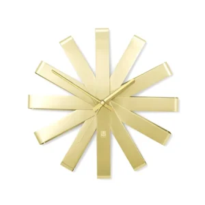 Nástenné hodiny Ribbon Brass Oblíbený