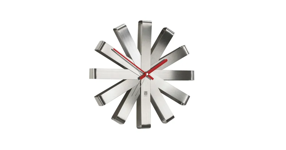 Nástěnné hodiny Ribbon Stainless Steel Horká Nabídka