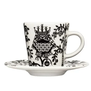 Autentický Šálka na espresso s podšálkou Taika Black 0,1 l