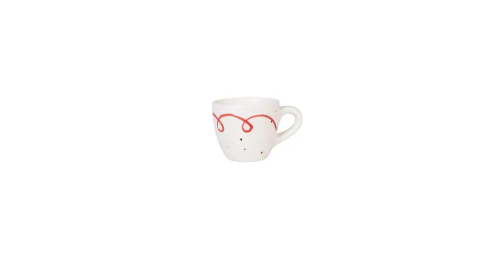 Šálka na espresso Viola Bow Red 80 ml Přímo Od Výrobce