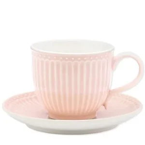 Šálek s podšálkem Alice Pale Pink 200 ml Originální