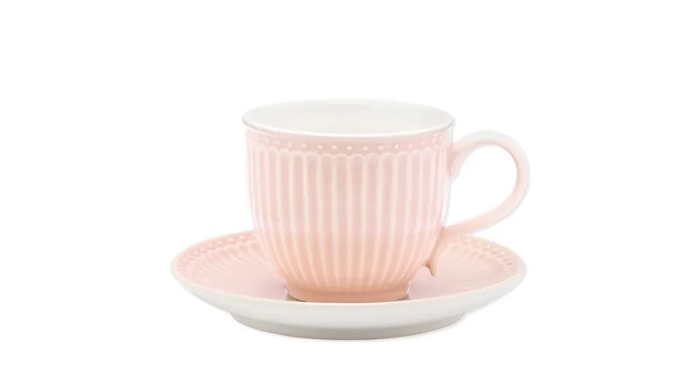 Šálka s tanierikom Alice Pale Pink 200 ml Super Cena