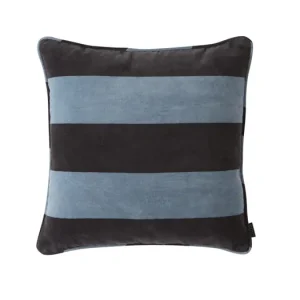 Zamatový vankúš Velvet Anthracite Blue Sleva
