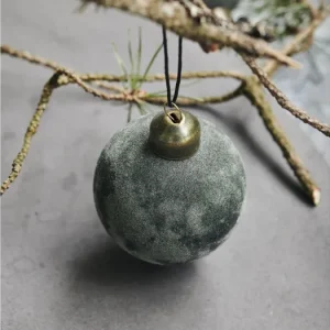 Semišová baňka Flock Dark Green 5,5 cm Poslední Šance