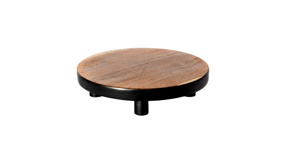 Autentický Servírovací podnos na nôžkach Bondi Teak 20 cm