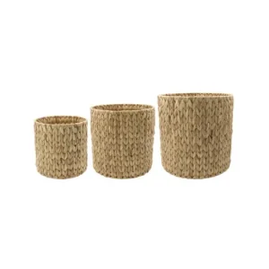 Set 3 košíků Roun Water Hyacinth Nature Tovární Cena