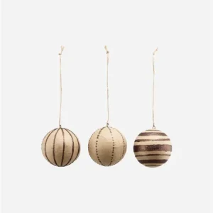 Speciální Cena Set 3 ks vianočných ozdôb Craft Glitter Brown 8 cm