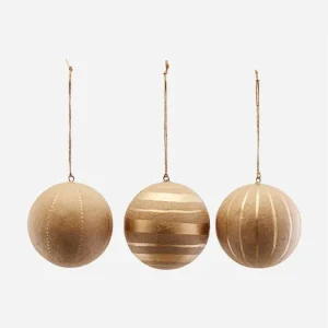 Zlevněný Set 3 ks vánočních ozdob Craft Gold 10 cm
