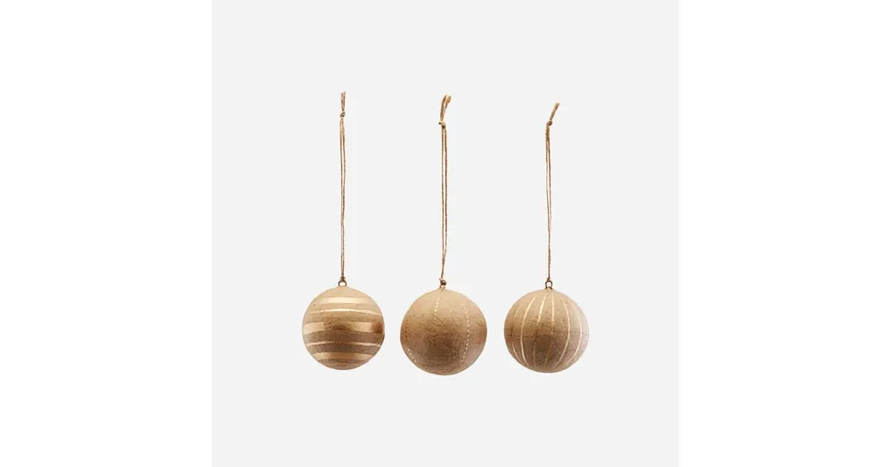 Akční Cena Set 3 ks vánočních ozdob Craft Gold 8 cm