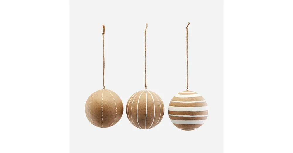 Hit Sezóny Set 3 ks vánočních ozdob Craft White 10 cm