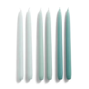 Akční Cena Set 6 ks svíček Conical Ice Blue Arctic Teal