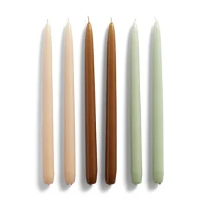 Časově Omezené Set 6 ks sviečok Conical Peach Caramel Mint